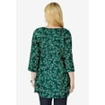 thumbnail image 2 of Woman Within Plus Size Perfect Printed Three-Quarter-Sleeve V-Neck Tunic, 2 of 6