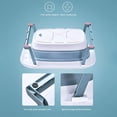 thumbnail image 4 of Juego de bañera para bebé, bandeja de ducha plegable para bebé, bañeras portátiles, bañera antideslizante con almohada para bebé, soporte de asiento ajustable para re, 4 of 13