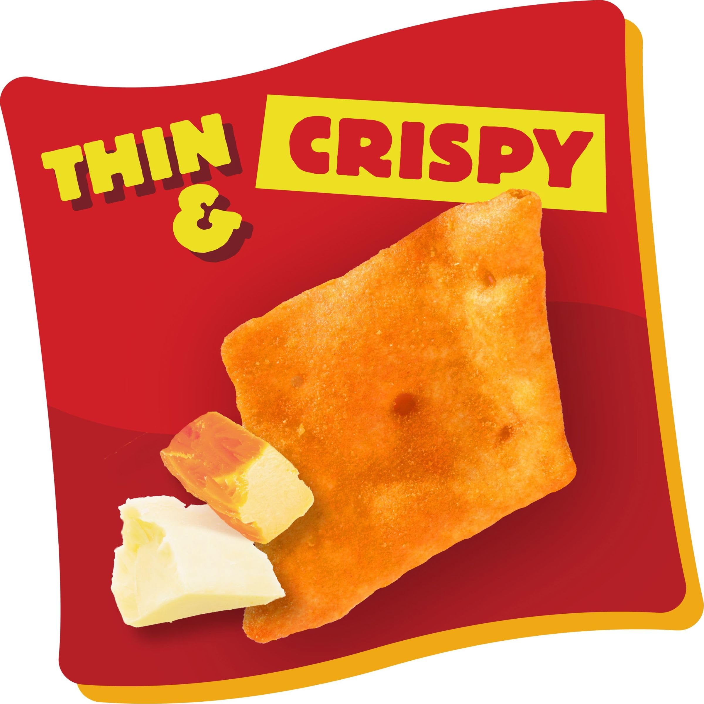 Pack of 2 - Cheez-It Snapd Cheese Cracker Chips, Thin Crisps, Lunch Snacks, Double Cheese, 9Oz Box (12 Pouches)