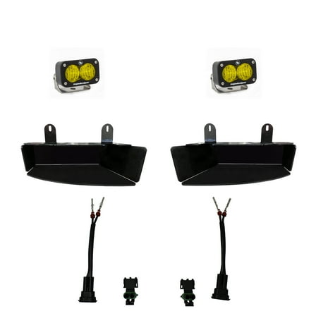 Baja Designs S2 Sport Fog Light Pocket Kit (Amber) - 448043 Fits select: 2019-2021 RAM 2500, 2019-2021 RAM 3500
