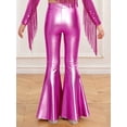 thumbnail image 3 of RUNQHUI Kids Girls Split Bell-Bottom Metallic Pants for Party Pageant Dance Sparkle Bell Bottoms Hot Pink 16, 3 of 6