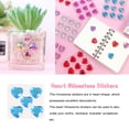 thumbnail image 1 of Heart Rhinestone Stickers Acrylic Crystal Gems Multipurpose Decorative Handheld Durable Ornamental Heart Clothes Scrapbooking DIY Crafts Necklace Blue, 1 of 6