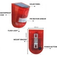 thumbnail image 2 of Solar Strobe Light Solar Alarm Light with Motion Detector 110db 24 Hours Mode + Night Mode Sound Security Siren Light IP65 Waterproof  Protect Your Home  Farm  Barn  Villa Yard, 2 of 5