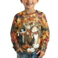 thumbnail image 2 of DISNIMO Thanksgiving Cat Turkey Shirt Kids Girls Shirts Long Sleeve Size 5-6 Girls Clothes Fall And Winter Tops for Kids Girls Tshirts Soft Kids T Shirts for Girls s Shirts Casual Cute Tees Crew, 2 of 7
