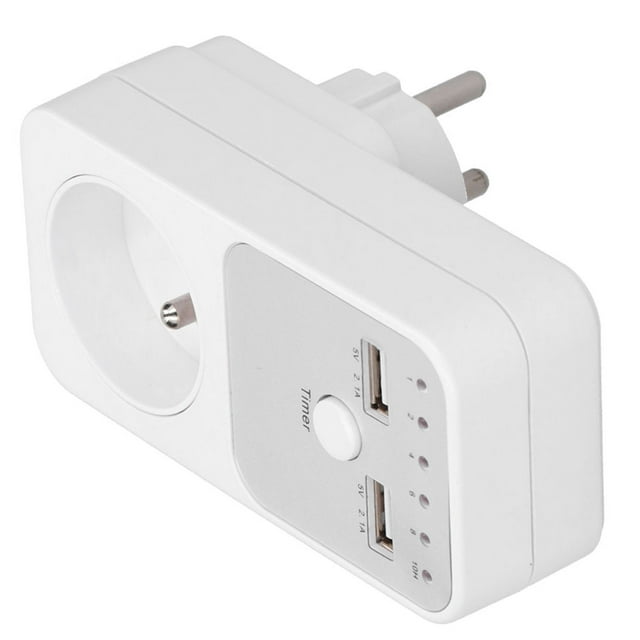 Portable Durable Countdown Timer Socket, USB Timer Socket, Hotel For Home School Coffee Shop FR Plug 16A 3680W
