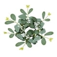 thumbnail image 4 of deevoka Eucalyptus Leaves Wreath Artificial Floral Candle Rings Ornament Pillar Candle White, 4 of 9