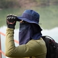 thumbnail image 4 of Fashion Summer Outdoor Sun Protection Fishing Cap Neck Face Flap Hat Wide Brim, Fishing Hat Weterproof for Women & Men, 4 of 5