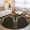 Espresso, Bronze, Tan, Chocolate, variant on Round Rugs 6Ft, Boho Archway Round Area Rug Washable Indoor Throw Carpet, Black Traditional Ethnic Symmetrical Floral Soft Non Slip Circle Rug for Office Cabinet Home Decor Aesthetic
