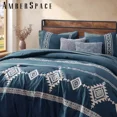 thumbnail image 5 of Amberspace Embroidery 7-piece Bed in a Bag Comforter Set with Sheets,Navy,King, 5 of 8