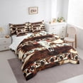 thumbnail image 3 of Castle Fairy Western Bull Skull Bedding Comforter Set 7 Pieces for Female Men Women,Bohemian Tribal Aztec Full Bedding Set Lightweight,Farmhouse Animal Cow Print Fitted Sheet Flat Sheet, 3 of 8
