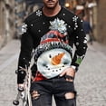 thumbnail image 2 of Christmas Shirts for Men Fashion Long Sleeve Christmas Colorful Graphic Print Pullover Sport T-Shirt Top Christmas Festival Crew Neck Blouses Tops S-5XL, 2 of 5
