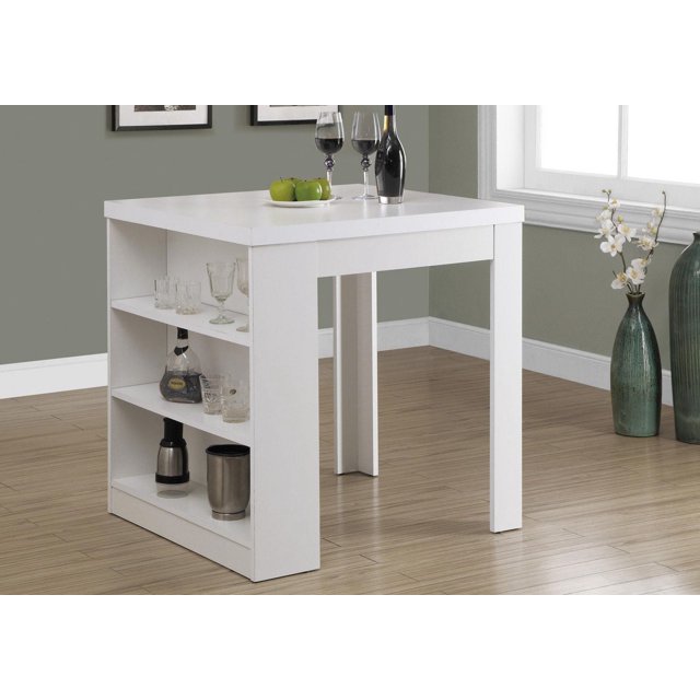 Monarch Specialties Dining Table, 36" Rectangular, Small, Counter Height, Kitchen, Dining Room, Laminate, White, Contemporary, Modern