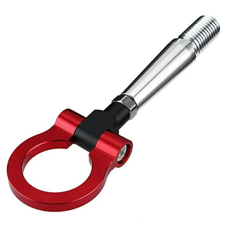 NIAIZEK Red Aluminum Tow Hook Car Decorative Front and Rear Bumper Replacement Foldable