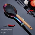thumbnail image 2 of Matte Rainbow Spoon Rest, Stainless Steel Spoon Rest, Kitchen Utensil Holder, Pot Lid Holder (9.5 Inches), 2 of 7