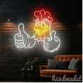 thumbnail image 3 of Handmadetneonsign Rooster Giving A Thumbs Up Neon Wall Sign, Chick Wall Art Decor, Farm Wall Decor 58264, 3 of 5