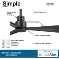 thumbnail image 3 of Minka-Aire Simple 44" Ceiling Fan with 3 blades - Coal w/ Extra Wall Control - F786-CL-W, 3 of 3