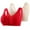 Red, variant on CLOISE Push up Bras for Women 2 Pack Front Closure Full Coverage No Underwire Cotton Bras Front Snaps Seniors High Support Wireless Push up Bra Older Women Lace Everyday Bras Beige 38