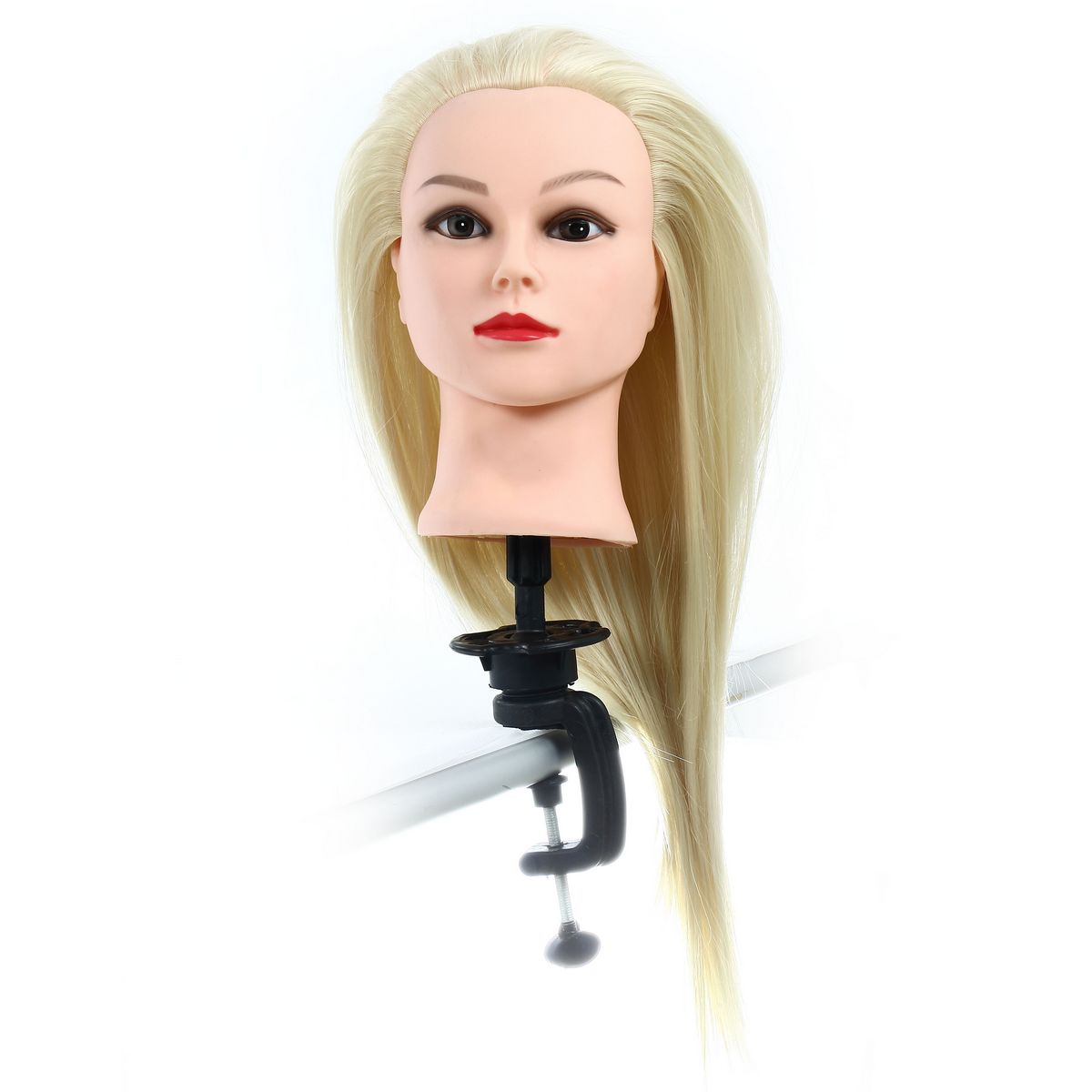 22" Cosmetology Mannequin Manikin Training Head with Table Clamp Holder