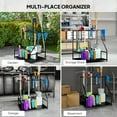 thumbnail image 6 of Outsunny Garden Tool Organizer for Garage, 3 Tier Yard Tool Storage Rack with Hooks, Blue, 6 of 9