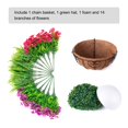 thumbnail image 4 of Artificial Faux Hanging Outdoor Flowers Plants Basket for Summer Outside Decoration, Fake Silk UV Resistant Look Real Colorful Daisy Fern in Planter for Home Porch Patio Garden Yard Decor, 4 of 7