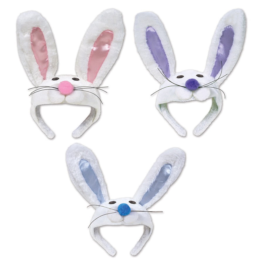Rabbit Costume Fancy Dress Easter Bunny Ear Headband 3 Colours 
