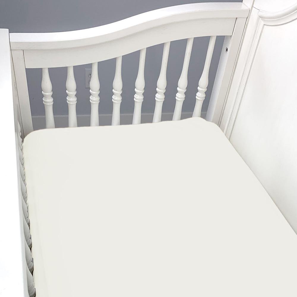 Panda Baby Bamboo Crib Sheet, Ivory, Crib