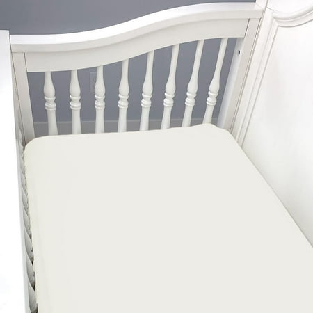 UPC: 0854816005427 | BedVoyage Panda Baby 100% viscose from Bamboo Fitted Crib Sheet – Ivory