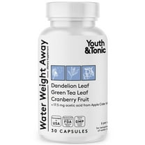 Youth & Tonic Water Weight Pills with Dandelion Leaf for Bloating 30 Caps