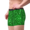 thumbnail image 3 of Kdxio Men's Boxer Briefs with Green Glitter Print - Comfortable and Breathable Underwear for Everyday Wear, 3 of 7