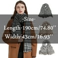 thumbnail image 3 of Prolriy Scarf for Women Warm Scarf for Women Fall Winter Scarf Classic Tassel Plaid Scarf Warm Soft Chunky Large Blanket Wrap Shawl Scarves 1 Pack Womens Scarf Khaki, 3 of 4