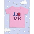 thumbnail image 3 of 4Th Of July Flower Art T-Shirt Infant -Image by Shutterstock,  24 Months, 3 of 4