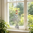 thumbnail image 4 of Homellea Hummingbird Crystal Suncatcher, 15.9 Inch Silver Metal Window Hanging Ornament with Crystal Prism Pendant for Rainbow Maker, Garden, Patio, Bedroom, Living Room and Home Decor, 4 of 6