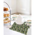 thumbnail image 4 of Vintage Flower Kitchen Dish Towels for Drying Dishes Set of 3, Green Spring Floral Leaves Pastoral Birds Plants Waffle Weave Microfiber Hand Tea Bathroom Towels Quick Dry & Absorbent Towel 12x12, 4 of 7