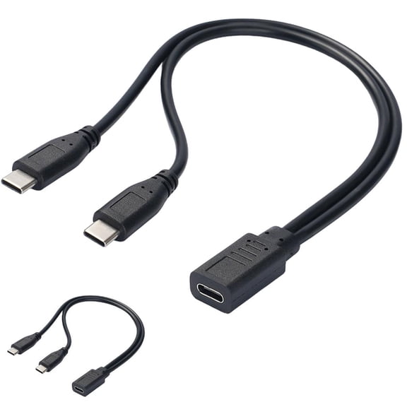 USB C Splitter Cable Type C Male Female Extension Cord USB Charging Cable