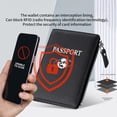 thumbnail image 3 of Tarjetero de Cuero Genuino para Pasaportes con Bloqueo RFID, Billetera Delgada para Viajes con Ranuras para Tarjetas y Bolsillo para Monedas, Funda Anti-escaneo para Hombre y Mujeres, 3 of 9
