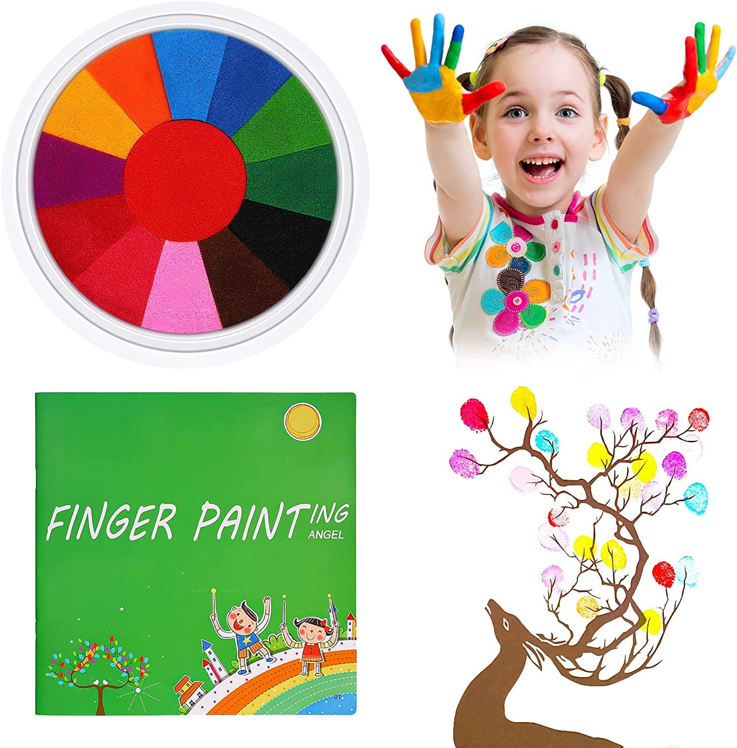 Funny Finger Painting Kit Finger Drawing Toys and Picture Album Kids