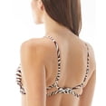thumbnail image 2 of Sundazed Women's Brown Layla Zebra-Print Strappy-Back Bikini Top, 2 of 4