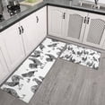 thumbnail image 2 of White Chicken Sketch Pattern Kitchen Rugs Sets Of 2,Anti Fatigue Kitchen Mat Rugs Non Slip Washable,Decorative Kitchen Floor Mats for Kitchen,Sink,Laundry,17"x30"+17"x47", 2 of 7