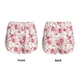 thumbnail image 6 of Goofa Rose Flowers Printed Women 2 in 1 Running Shorts,Quick Dry Athletic Workout Shorts,High Waisted Athletic Shorts with Liner Pockets-Large, 6 of 9