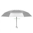 thumbnail image 5 of Titanium silver 8 Ribs Pocket Mini Umbrella Anti UV Sun Umbrella Rain Windproof Folding Portable Umbrella for Women Children UPF (Round 8 Ribs), 5 of 7