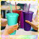 thumbnail image 4 of Vasos Reutilizables De 24 Oz Con Tapa Y Popote, 10 Piezas colores, 4 of 5