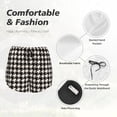 thumbnail image 4 of Pofeuu Black and white houndstooth Print Women's Athletic Shorts Running Workout Shorts Tummy Control Quick Dry Gym Shorts with Pockets Double layer sports shorts-Small, 4 of 7