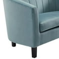 thumbnail image 4 of Modway Prospect Channel Tufted Performance Velvet Armchair in Light Blue, 4 of 6