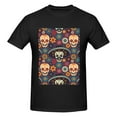 thumbnail image 4 of Bingfone Skulls And Flowers Men'S Loose Fit Short-Sleeve Pocket T-Shirt, 4 of 7
