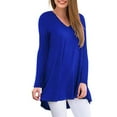 thumbnail image 6 of Anygrew Women's Long Sleeve V Neck Shirts Casual Tunic Tops Blouse, 6 of 7