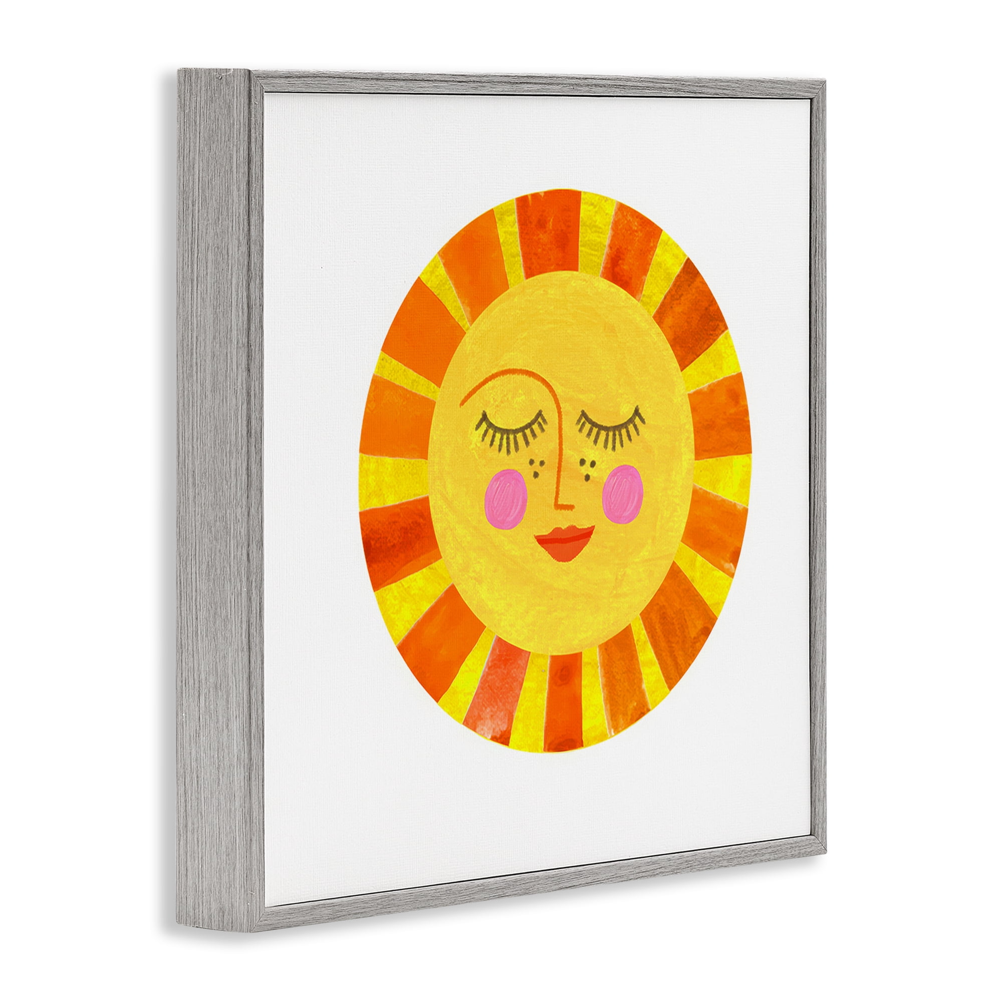 Stupell Industries Simple Warm Sunshine Gray Framed Giclee Art, design by Katherine Herrell Studio