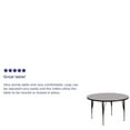 thumbnail image 2 of 48'' Round Grey HP Laminate Activity Table - Height Adjustable Short Legs, 2 of 4