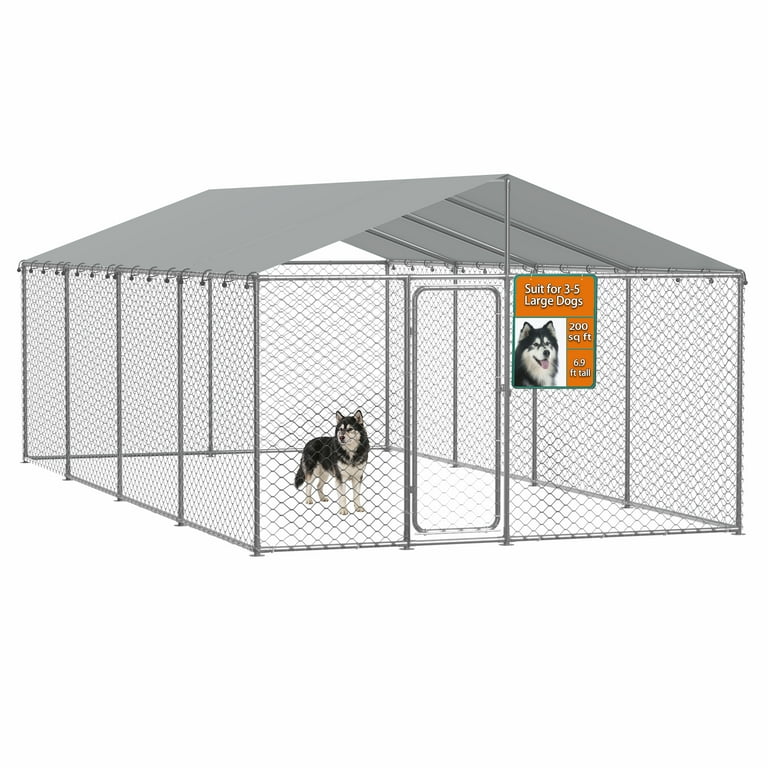TIME RAY 20x10 ft Outdoor Dog Kennel for Outside,Heavy Duty Dog