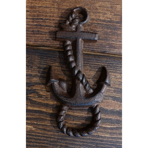 Set Of 2 Rustic Solid Cast Iron Nautical Ship Anchor Hand Beer Bottle Openers