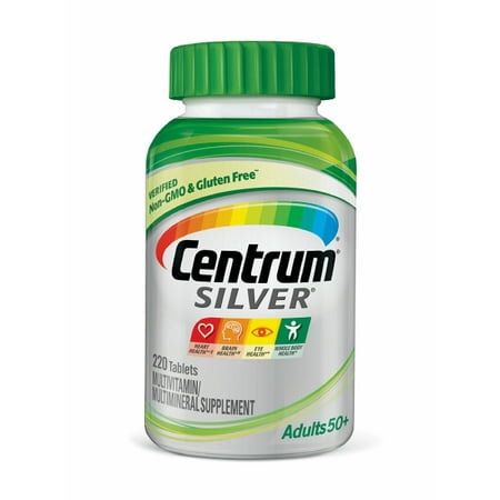 Adult Multi Vitamin - Centrum Silver Adult 50+ Multivitamin Tablets, 220 Ct
